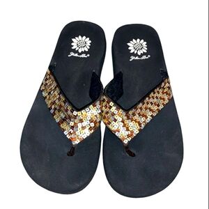 Yellow Box Sandy Flip flops